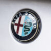 Close-up of rear Alfa Romeo badge – Redline Competitions