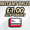 £1 site credit instant prize – Redline Competitions