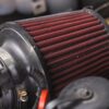 Close-up of turbo component on BMW E30 engine