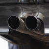 Close-up of performance exhaust on BMW E30 325i Sport