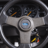 Original steering wheel on a Ford Capri 2.8i.