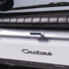 Cortina branding close up on dashboard
