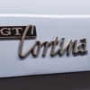Rear GT and Cortina branding close up on Cortina Cosworth