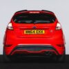 Rear view of Ford Fiesta ST-2 Ecoboost showing custom exhaust – Redline Competitions