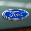 Close-up of Ford badge on rear boot of 1981 Granada Consort