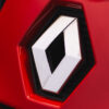 Close-up of front Renault badge on 2005 Renault Clio Renaultsport Trophy hot hatch – Redline Competitions