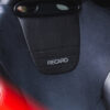 Close-up of Recaro seat upholstery in 2005 Renault Clio Renaultsport Trophy hot hatch – Redline Competitions