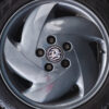 Close up of refurbished Cavalier fan blade alloy wheel on the Vauxhall Corsa B SRI Turbo at Redline Competitions