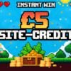 £5 instant site credit win prize in pixel creative for Redline Competitions’ Level Up Cash Instant Win.