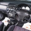Driver’s point of view inside the Ford Escort RS 2000.