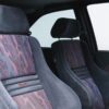 Side view of unmarked Recaro seats in Ford Escort RS 2000.