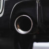 Close-up of left-side Mongoose CAT back exhaust on black Ford Focus ST3 | Redline Competitions