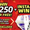 Free competition to win £250 cash with Redline Competitions, app exclusive.