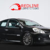 Renault Clio 197 'Meglio' hot hatch front side view with R26 Megane engine and HR lowering springs – Redline Competitions