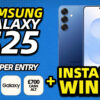 Win a Samsung Galaxy S25 128GB with £2000 in instant win tech prizes at Redline Competitions.