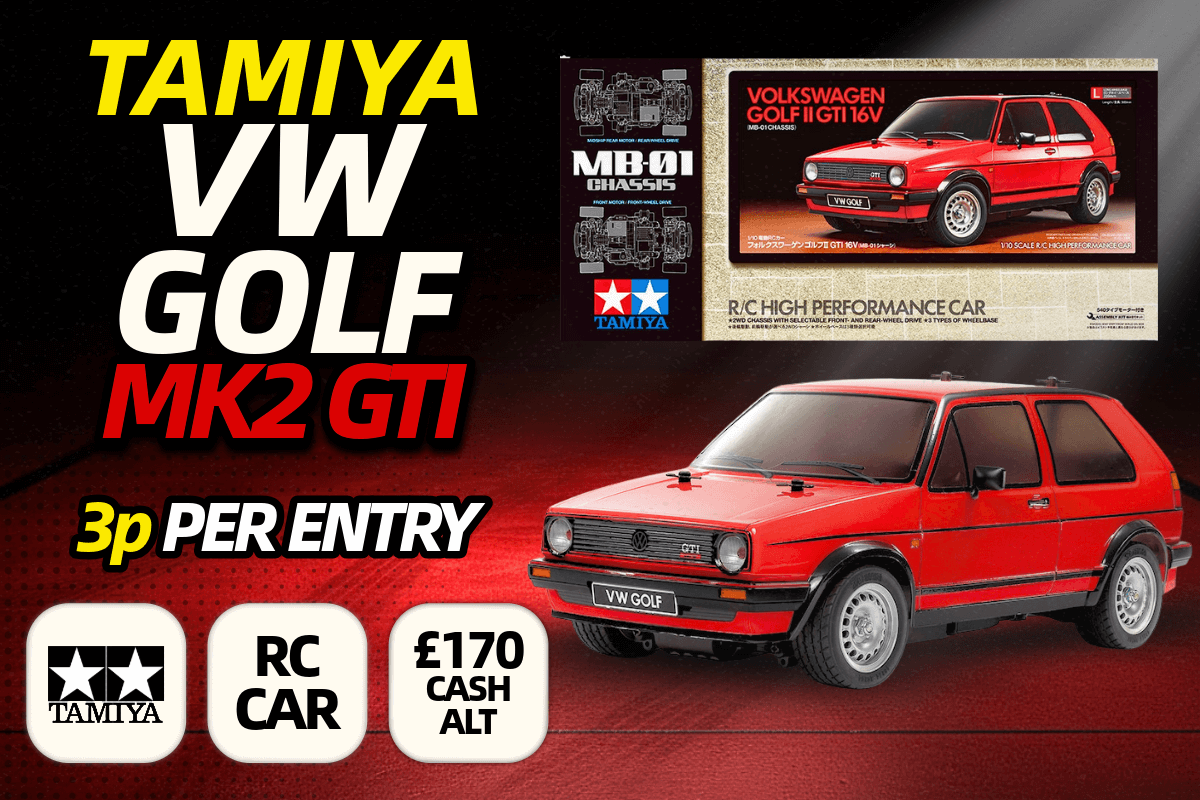 Tamiya VW Mk2 Golf GTi RC Bundle available from just 3p per ticket - Redline Competitions