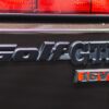 VW rear badge close-up on Mk2 Volkswagen Golf GTI Turbo from Redline Competitions.