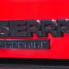 Sierra branding on rear of Radiant Red Ford Sierra Sapphire UK car competition.