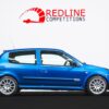 Full side profile of Renault Clio 172 Cup in Mondial Blue with Speedline alloys