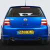 Rear view of the Mk4 Volkswagen Golf R32 in Deep Blue Pearl – Redline Competitions