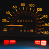 Dashboard dials showing 81,000 miles 1993 Lotus Carlton UK car competition Redline Competitions
