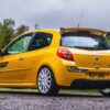 Rear quarter view of Renault Clio R27 F1 Team Edition showing spoiler and F1 badging