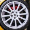 White RenaultSport alloy wheel on Clio R27 F1 Team Edition