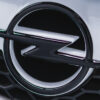 Close-up of black Opel badge on front of 2008 Vauxhall Astra VXR Nurburgring Edition | Redline Competitions