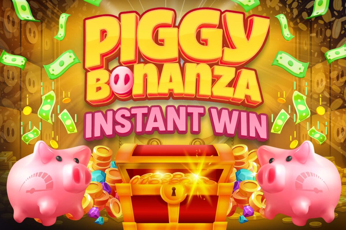 Piggy Bonanza Instant Win cash competition with £500 jackpot and instant cash prizes from Redline Competitions