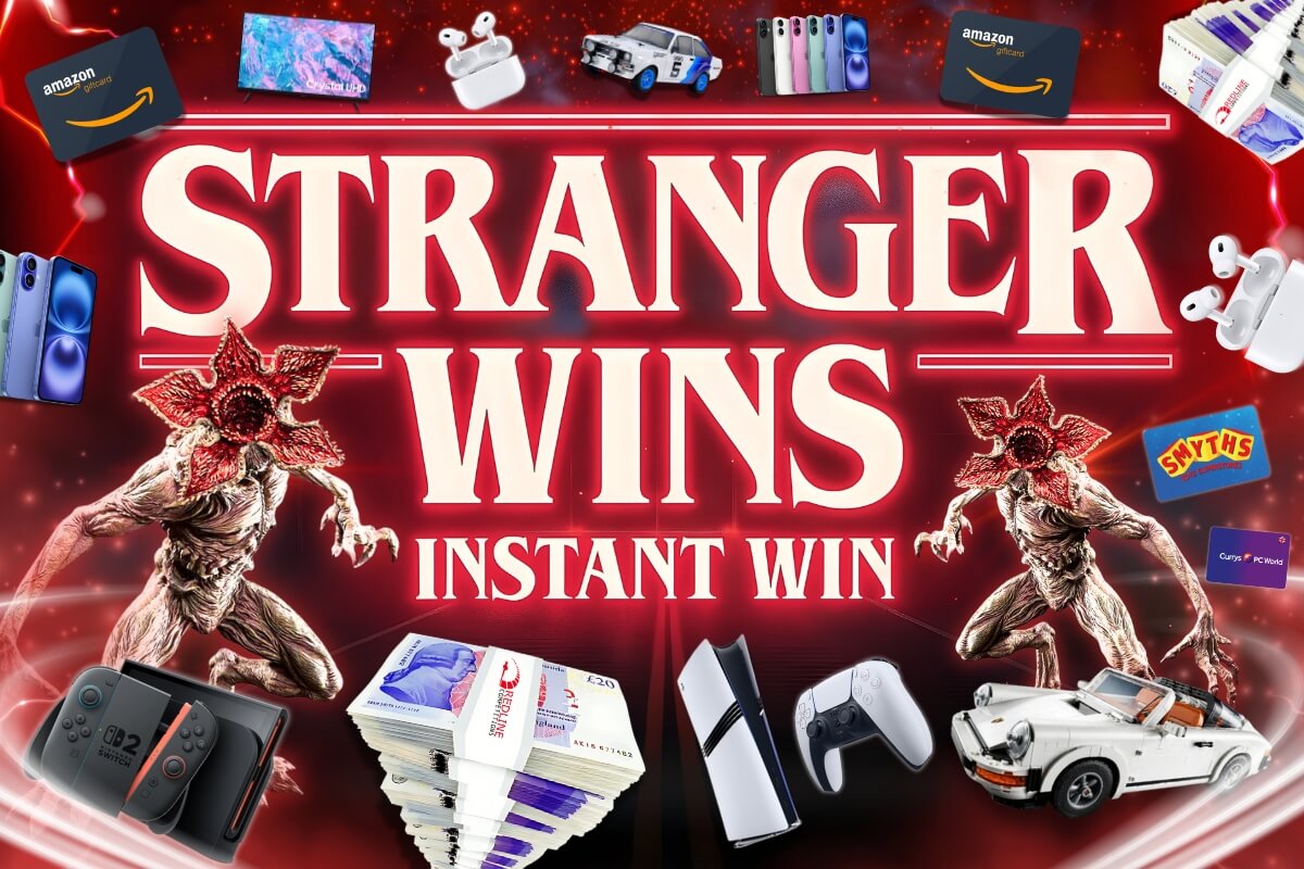Stranger Wins Instant Win competition with over 110,000 cash and tech prizes from Redline Competitions