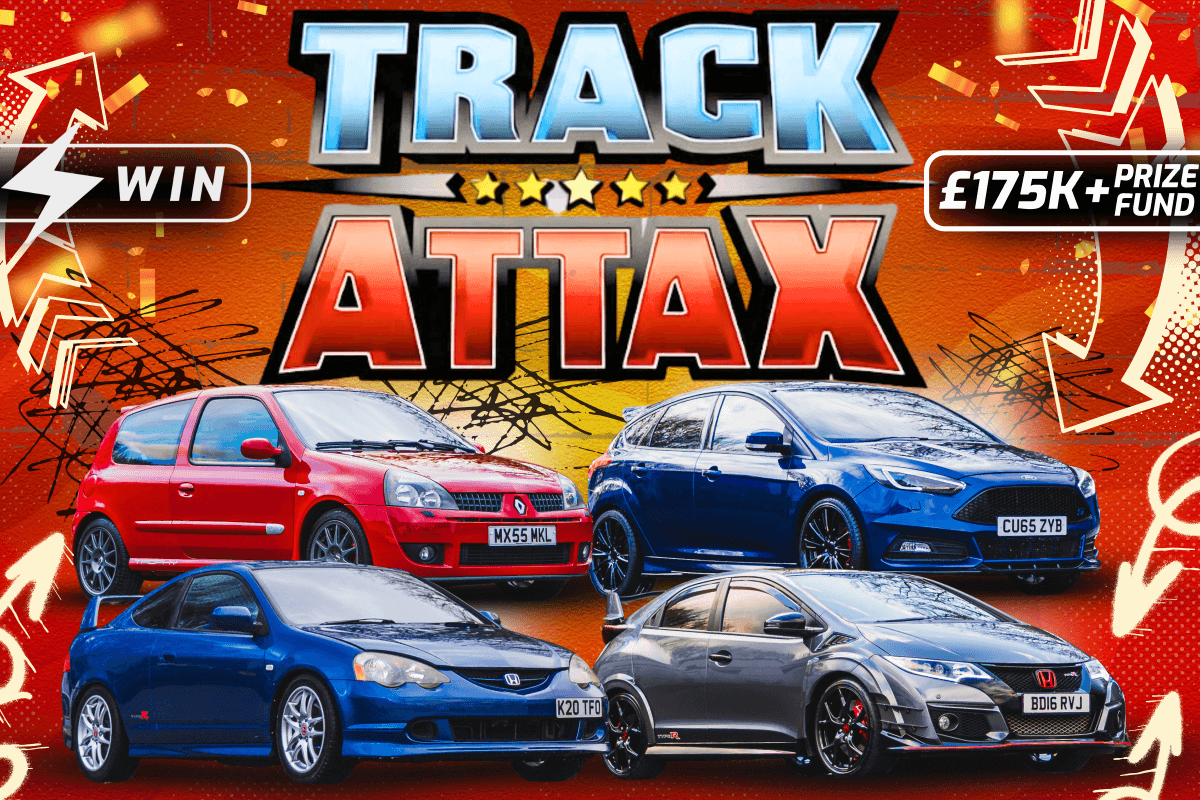 TRACK ATTAX Instant Win competition with cars, cash and tech prizes from Redline Competitions