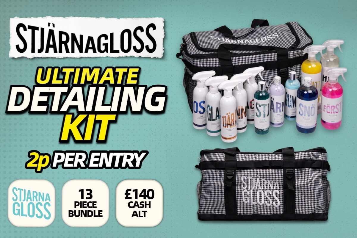 StjärnaGloss Ultimate Car Detailing Kit with full selection of detailing products and storage bag, available to win with Redline Competitions