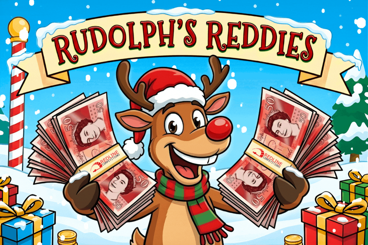 Rudolph’s Reddies Instant Win Christmas cash competition from Redline Competitions