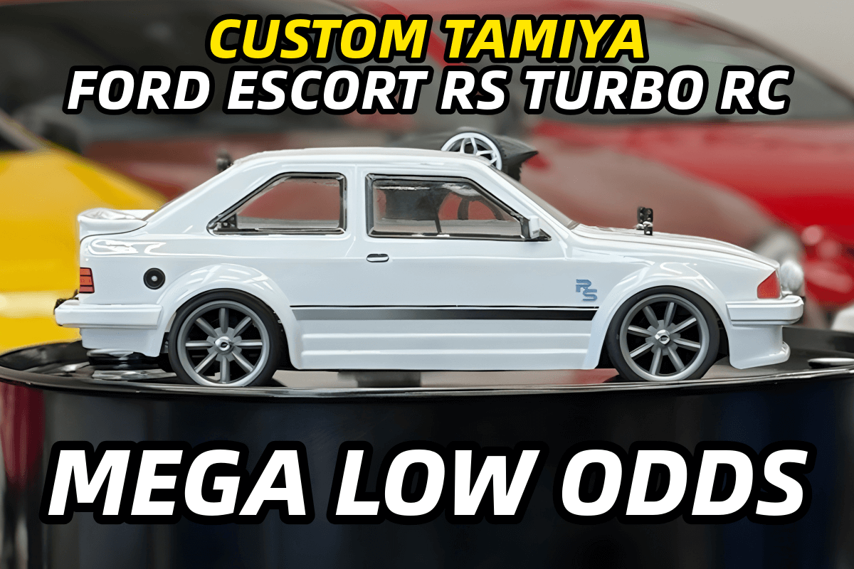 Tamiya Ford Escort RS Turbo RC custom built model on a TT02 four wheel drive chassis – Redline Competitions competition