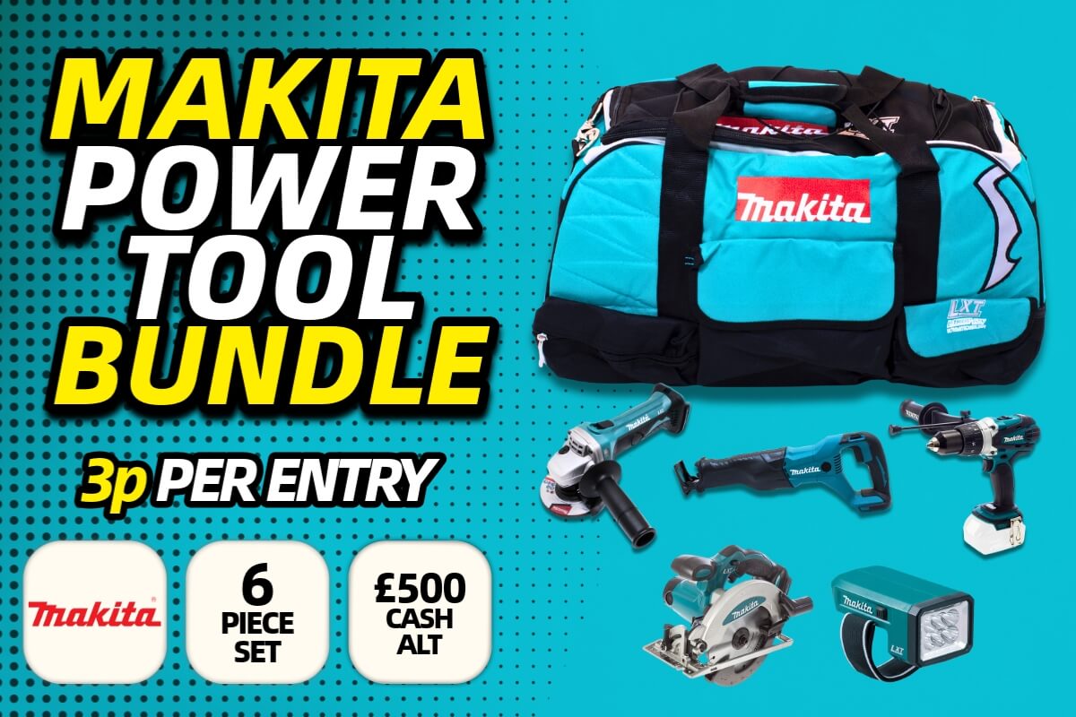 Makita 18V LXT 6 piece power tools bundle prize at Redline Competitions