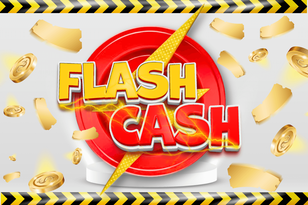 Flash Cash Instant Win with £500 cash jackpot and instant cash prizes at Redline Competitions