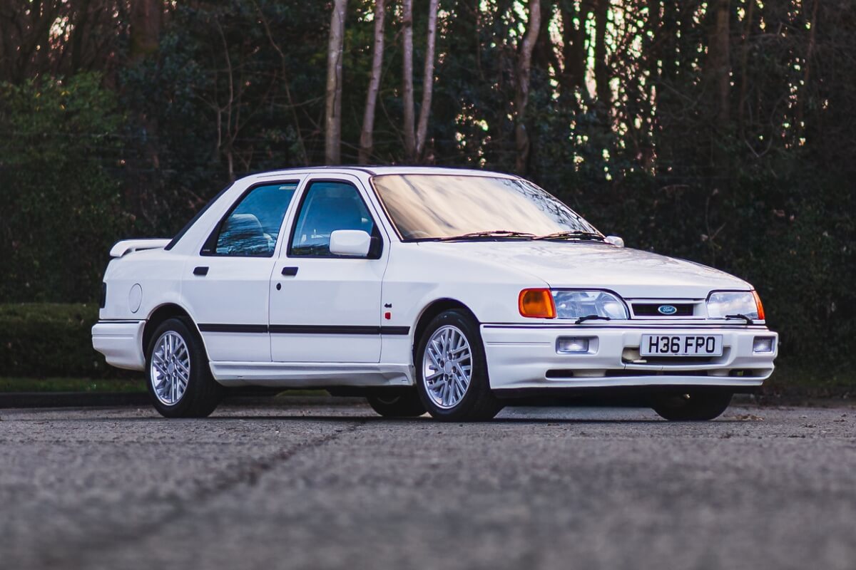 Diamond White Ford Sierra Sapphire RS Cosworth 4x4 available to win