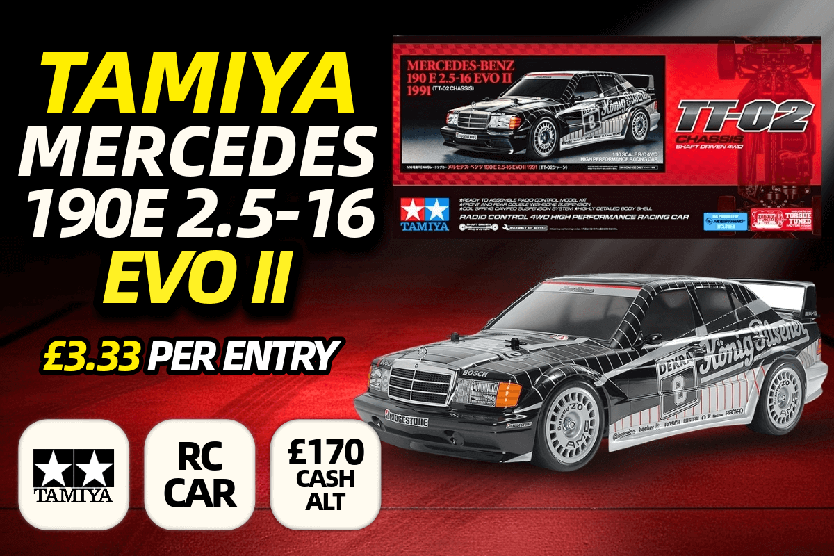 Tamiya Mercedes-Benz 190E EVO II RC car bundle prize from Redline Competitions