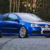 Volkswagen Golf Mk5 R32 in Deep Blue Pearl with OZ Superleggera wheels from Redline Competitions
