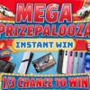 Mega Prizepalooza instant win competition featuring cash and tech prizes by Redline Competitions
