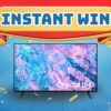 Samsung 50 inch smart TV available as an instant win prize in the Mega Prizepalooza competition by Redline Competitions