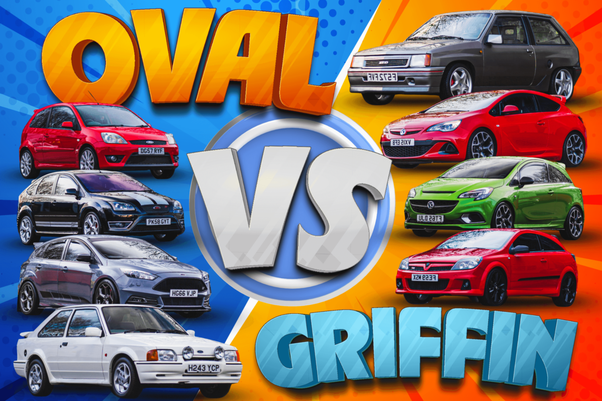 Ford vs Vauxhall Oval vs Griffin Instant Win competition with 8 cars and £1000 cash jackpot at Redline Competitions