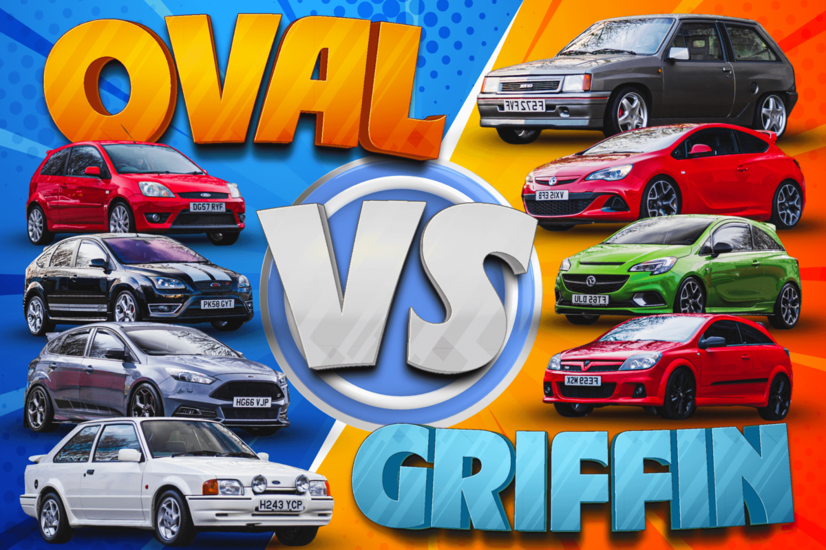Ford vs Vauxhall Oval vs Griffin Instant Win competition with 8 cars and £1000 cash jackpot at Redline Competitions