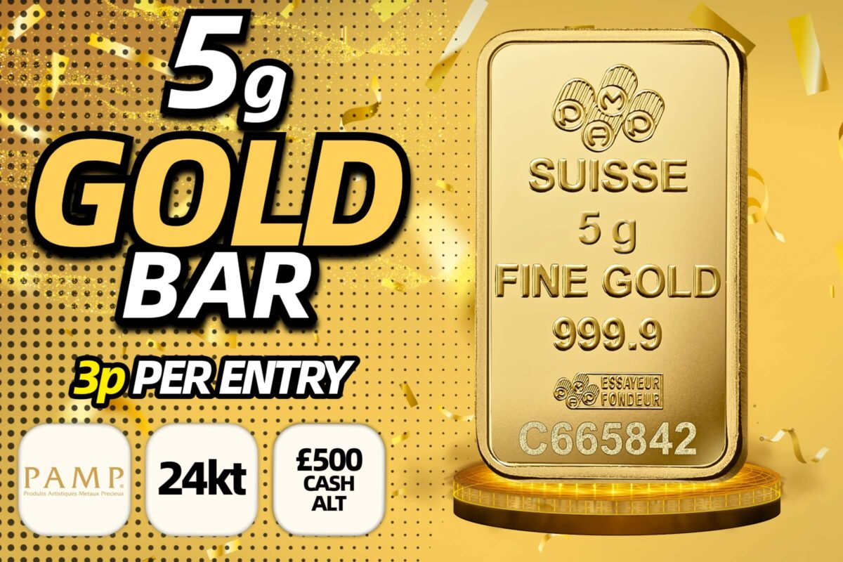 5g 24kt gold bar 999.9 fine gold with Redline Competitions