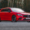 Mercedes-Benz A35 AMG 2019 in Jupiter Red with 19in gloss black alloy wheels – Redline Competitions