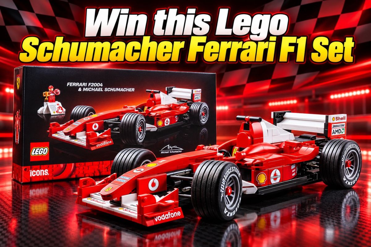 Win This Iconic Lego Ferrari F2004 Schumacher F1 Set!